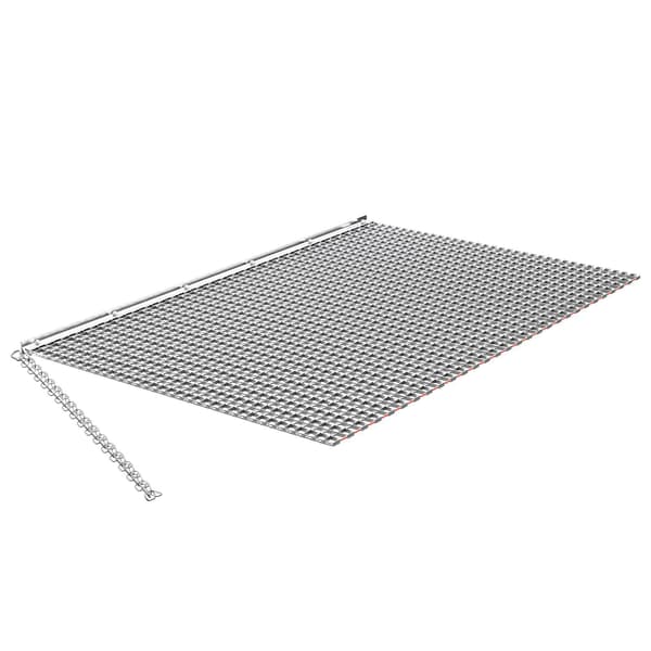 Trækharverive, 6x3 fod galvaniseret stål, bugseringskæde