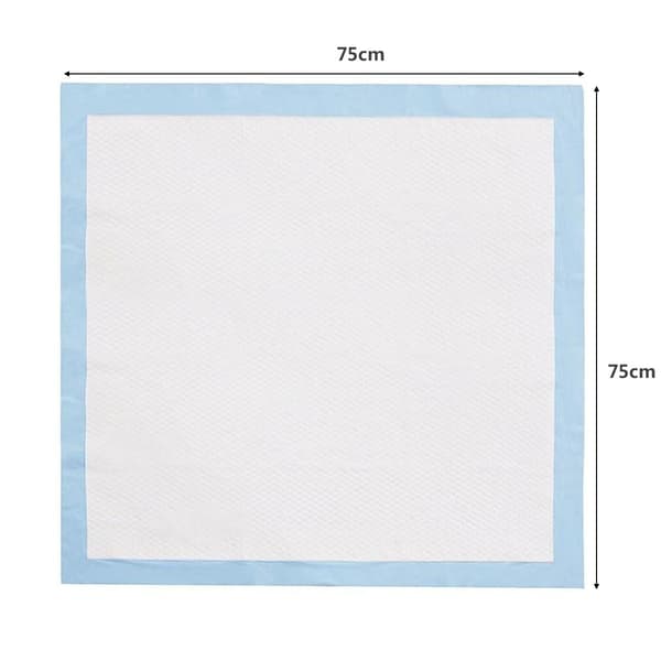 Träningsdynor för husdjur, 75x75 cm, 150-pack, läcksäker, 5-lager