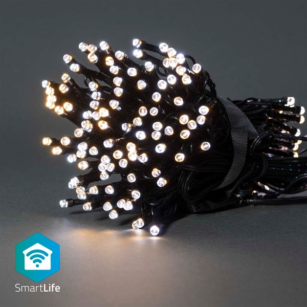 SmartLife Julbelysning | Sträng | Wi-Fi | Varm till cool vit | 200 LED's | 20.0 m | Android™ / IOS