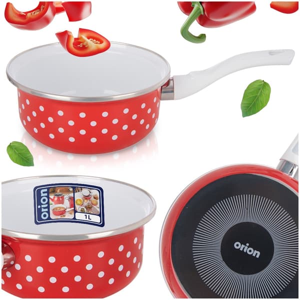 TECKA emaljerad kastrull 16 cm, 950 ml