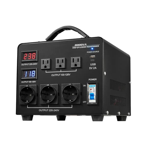 3000VA step up/down spændingskonverter, 110V-220V, LCD
