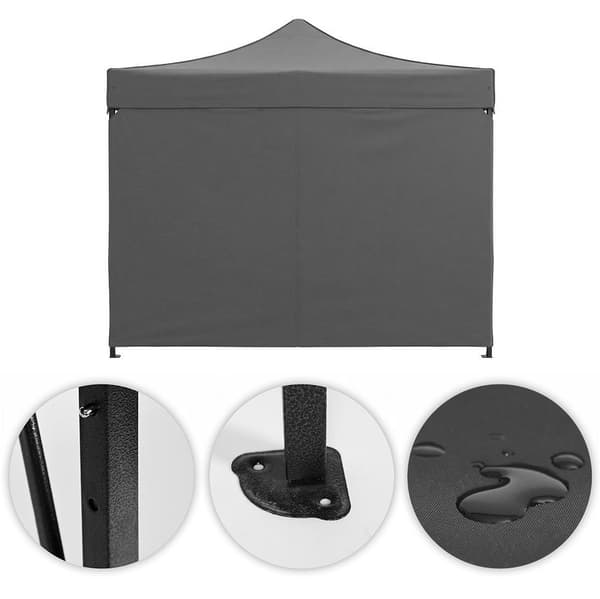 Automatiskt popup-trädgårdstält, 3x3m, grått, justerbart