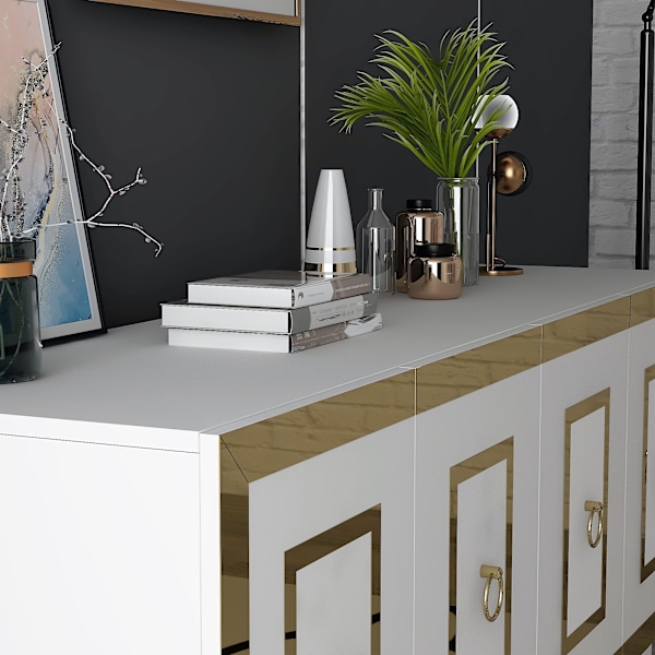 Konsol Karya - Hvid, Guld