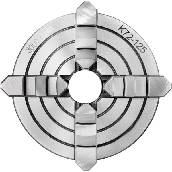 4-käfts svarvchuck, oberoende vändbara käftar, 125 mm
