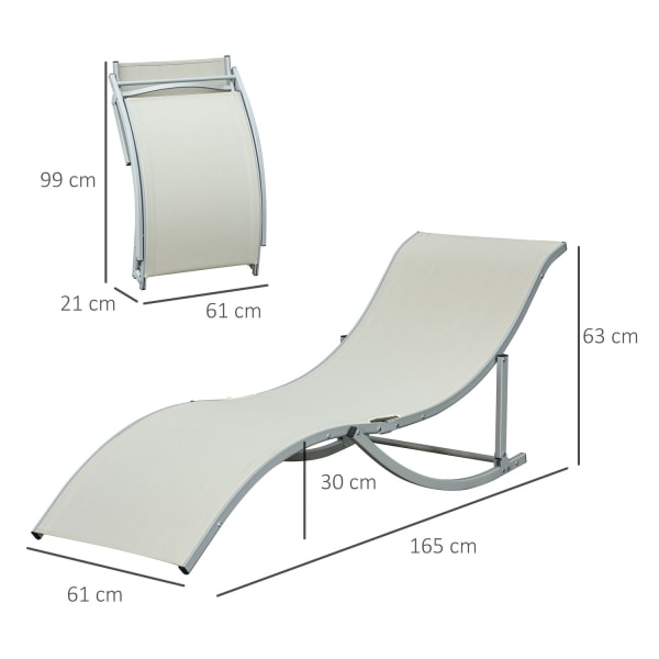 Aurinkotuolit 2 Kpl Puutarhatuoleja Alumiini Textline Ergonominen Taitettava Beige 165X61X63Cm