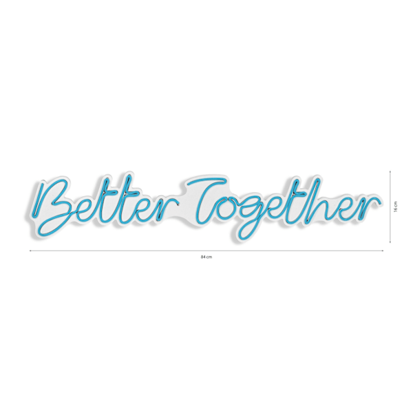 Dekorativ Plast Led Belysning Better Together - Blå