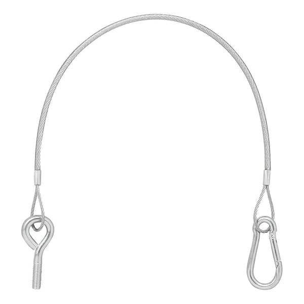 Bagklapskabel 42 cm med 2 M8 Bolte & Karabinhage