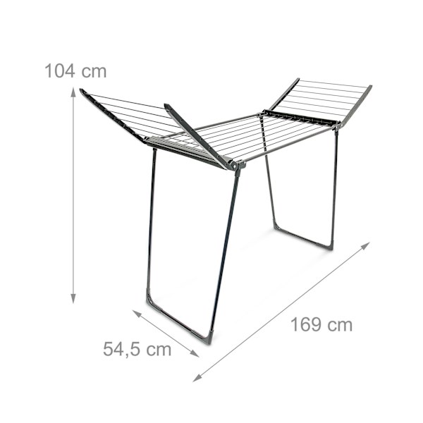Tørrestativ foldbar sort