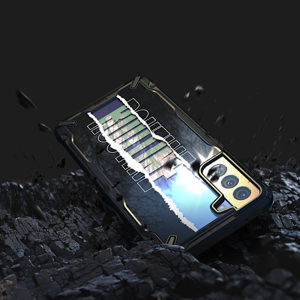Pansret etui med ramme til Galaxy S21+ 5G Fusion X Design Routine sort