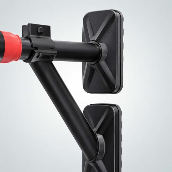 Justerbar pull-up-stång för dörröppning, 87–100 cm, svart/röd