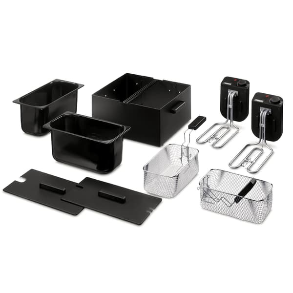 Rasvakeitin Double 2x3L 2x1800W Musta