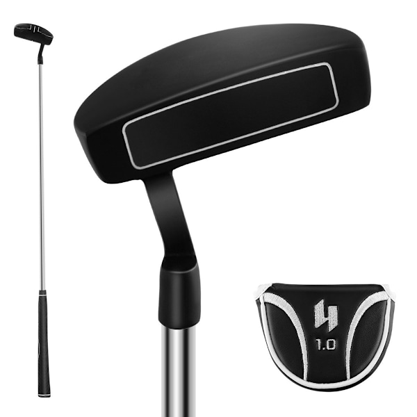 Golf Putter 89 cm rustfri stålhammer putter med rustfrit stål hoved og skridsikkert greb