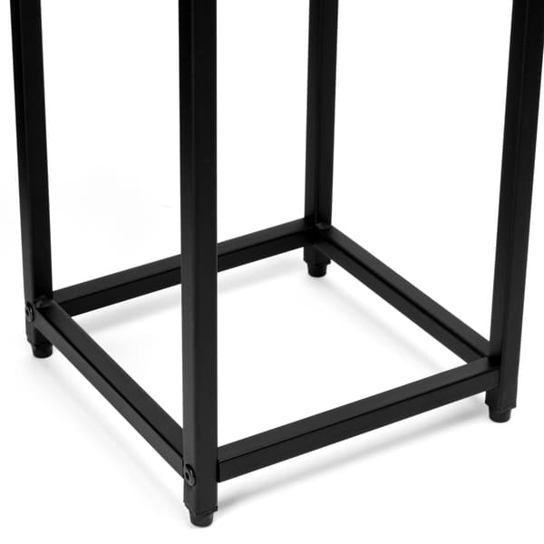 Loft plantestativ, sort stål, 40 cm