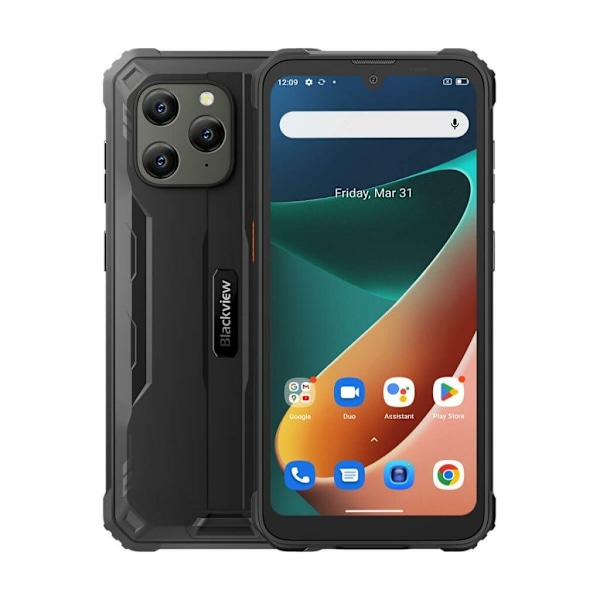 BV5300 pro Black Rugged Smartphone, utomhusmobil med 7 GB RAM och 64 GB lagring