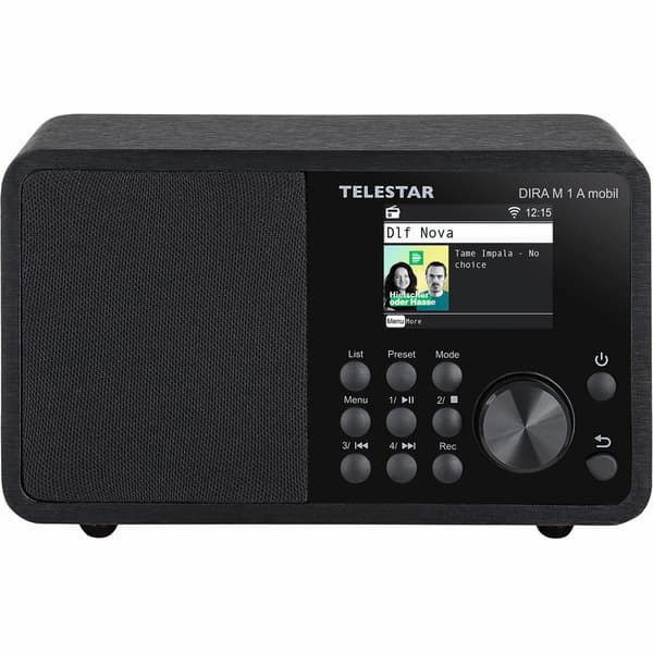 DIRA M 1 A Mobile EWF Batteridriven Mono Multifunktionsradio DAB+ / FM / Internet / Bluetooth Svart