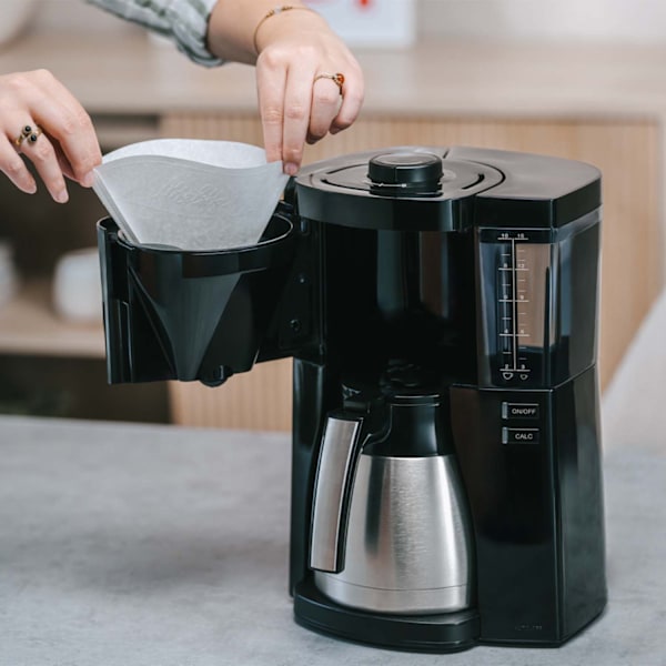 Kaffemaskine, Sort, 1,25L, Aromavælger