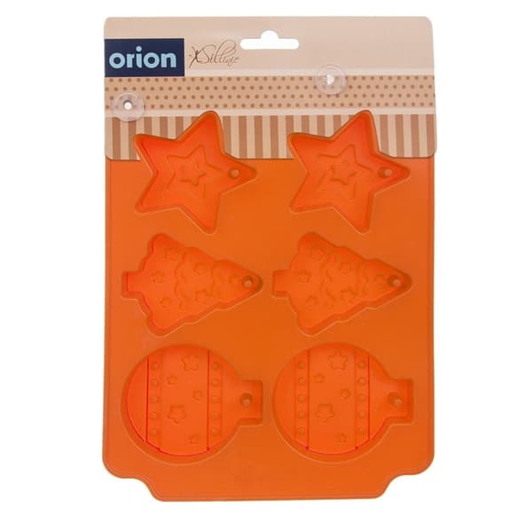 Orange Silikonform för Julkakor