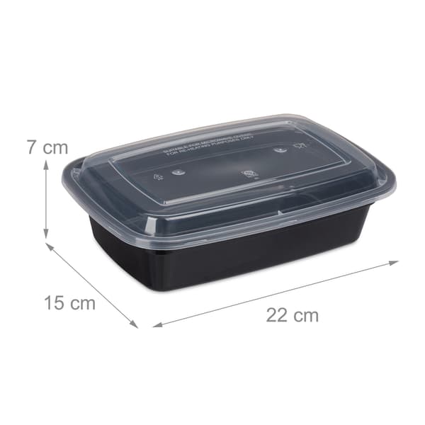 Set med 10 måltidsförpackningar, 1 fack