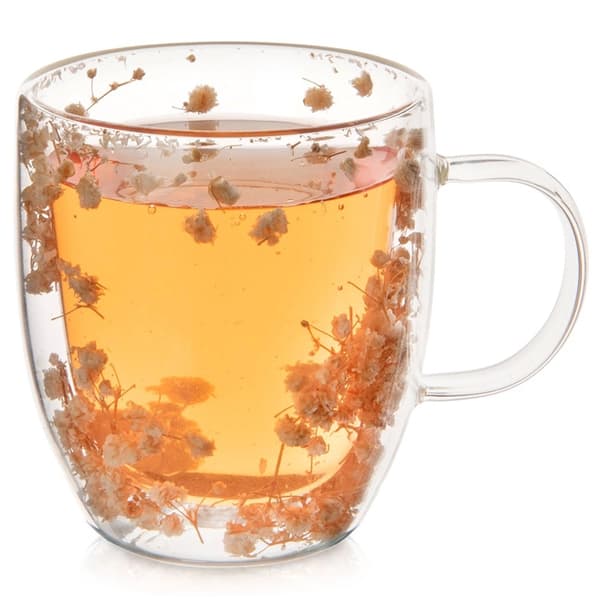 Dubbelväggig mugg i borosilikatglas, 350 ml
