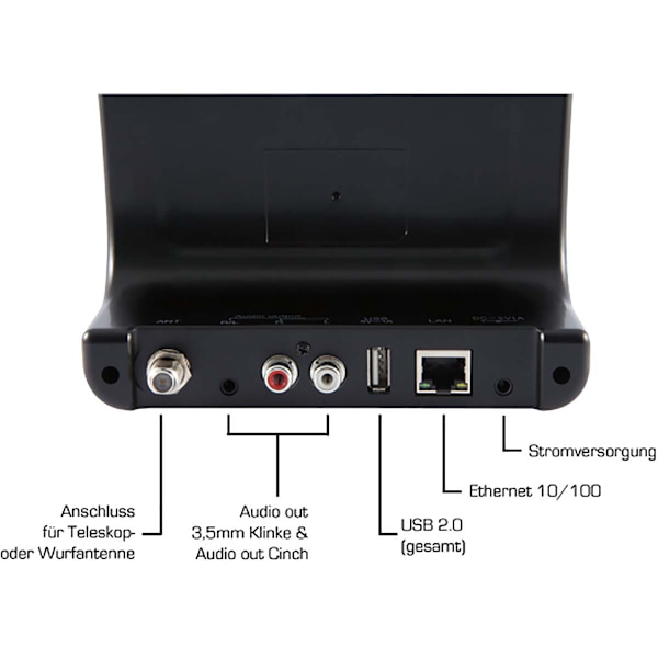 DABMAN i400 Kompakt hybridradio DAB+ / FM / Internet / Bluetooth Svart