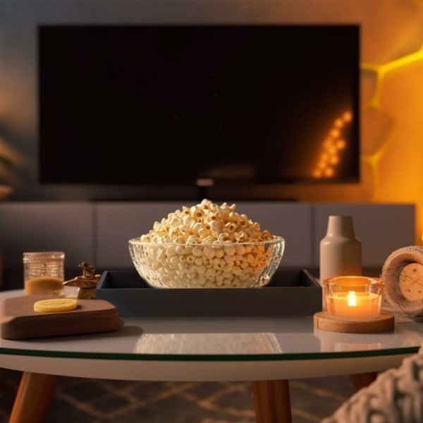 Rektangulær bakke i bambus