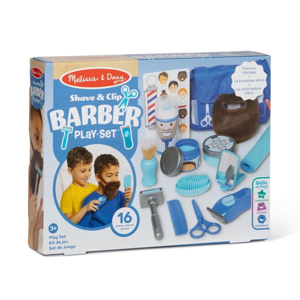 Børnebarbersalonlegesæt med barberingstilbehør