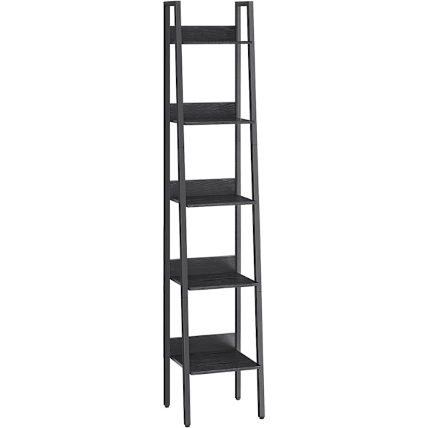 Kapea maalaismainen ruskea hylly pieniin tiloihin, 5 tasoa, 170 cm