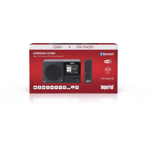 DAB+/FM-radio med Bluetooth, USB, väckarklocka