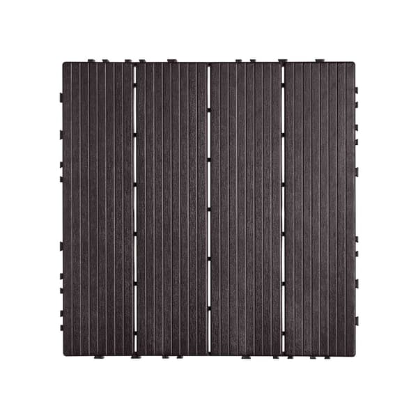 Sammanfogande altanplattor, 10-pack 12x12, vattentät PP