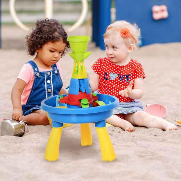Barnsand- Och Vattenlekbord, Lekbord, Utomhussandbord För Barn Med 21 Stycken. Tillbehör, Babyleksaker Från 3 År, Pp, Färgglada