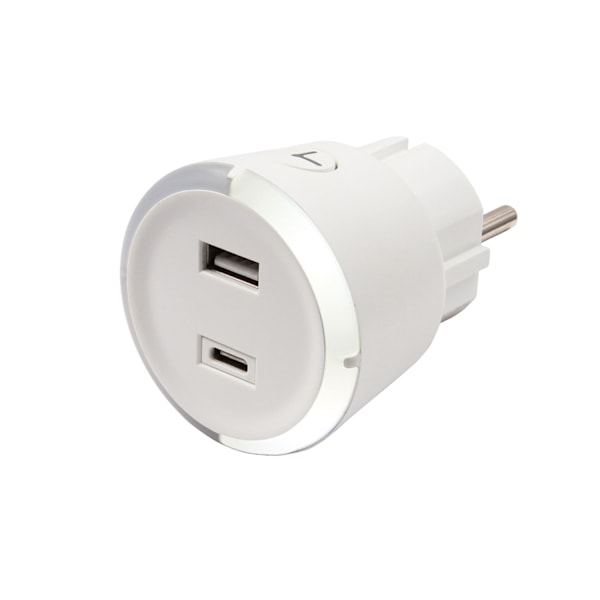 CAPIDI Safety Timer USB A+C 1-4 timer 3,4A Hvid