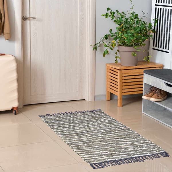 Läder & Bomull Runner Matta 60x100 cm