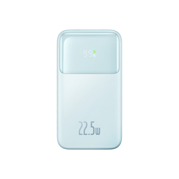 Virtapankki näytöllä 10 000 mAh 22,5 W Comet Series + USB-A - USB-C kaapeli 0,3 m sininen
