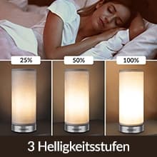 Dimbar bordslampa, touchfunktion, grå, 3 nivåer