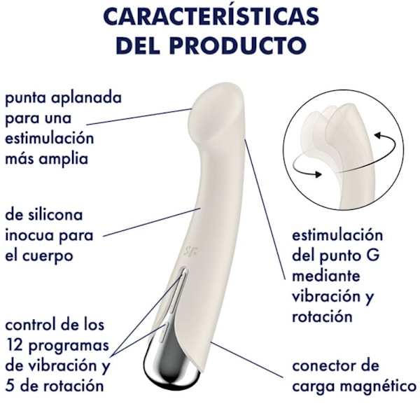 Satisfyer - Pyörivä G-Sport 1 Rotator Vibrator Beige