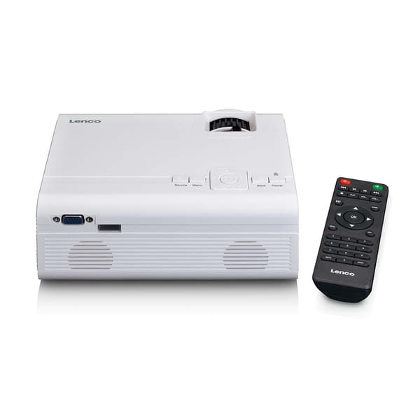 LCD-projektor med hög upplösning, stöder Full HD 1080P innehåll Vit