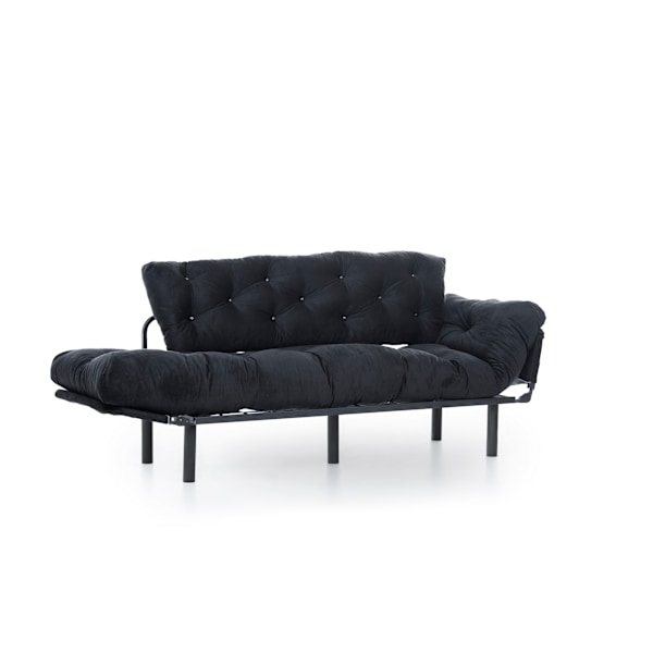 3-sæders sovesofa Nitta Triple - Sort