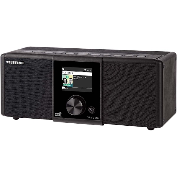 DIRA S21i+ EWF Multifunktionell stereoradio DAB+ / FM / Internet / Bluetooth Svart