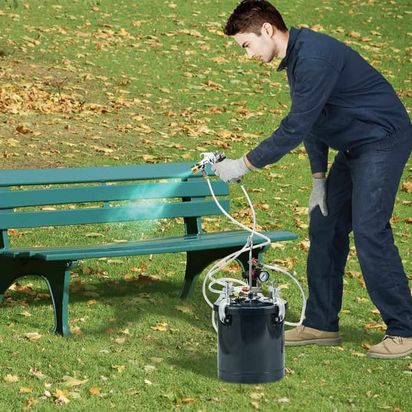 10 litran maalipainesäiliö, 60 PSI, 2 ruiskupistoolia