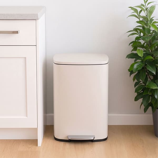 50L pedalspand i rustfrit stål – softclose-låg