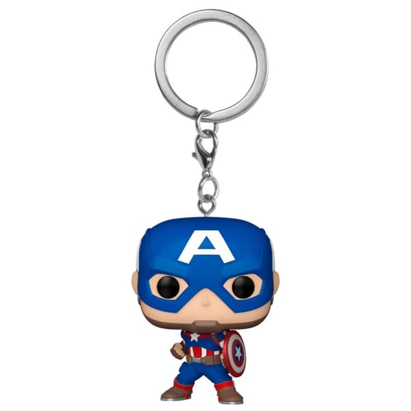 Marvel Captain America Pocket POP-avaimenperä, keräilyfiguuri