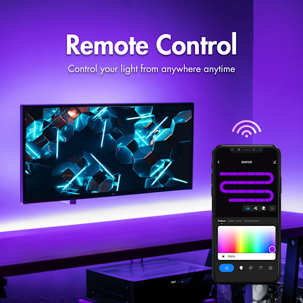 Smart Digital RGB LED strip adresserbar 400 lm 5m LED WiFi Tuya