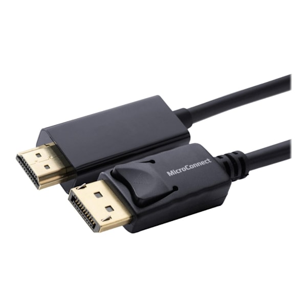 MicroConnect - Adapterkabel - DisplayPort hane spärrad till HDMI hane - 3 m - svart