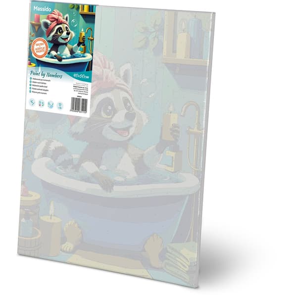 Måla efter siffror-kit 40x50 cm – Raccoon Design