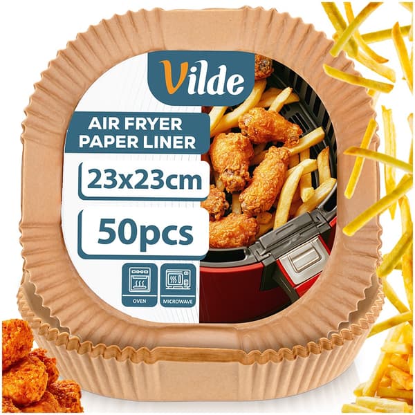 Air Fryer pappersfoder, fyrkantiga, 23x23 cm, 50 st