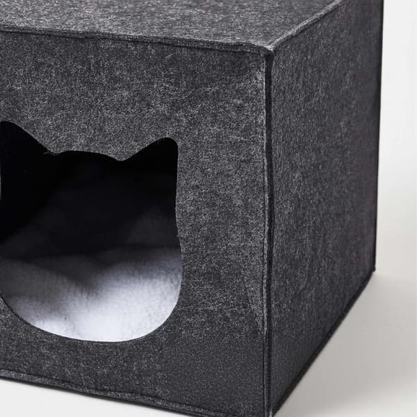 Filt kattehulekube – foldbar, inklusive pude