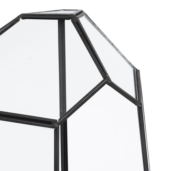 Geometrisk glasterrarium til sukkulenter, 25 cm