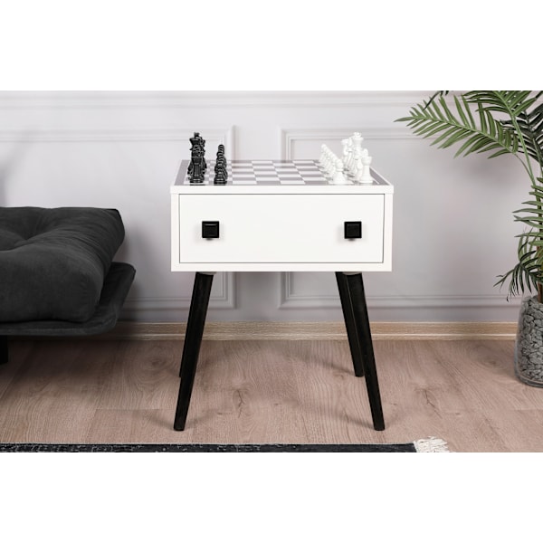 Skakbord Chesso - Sort, Hvid