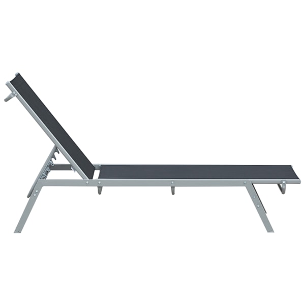 Have solseng Relax liggestol 5-trins ryglæn Metal Sort 170 x 58 x 97 cm