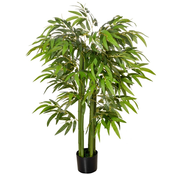 Keinotekoinen bambu iso 140 cm tekokasvi, muoviset keinokasvit ruukussa, tekobambu 780 lehdellä kuin oikea olohuoneeseen Makuuhuoneeseen Toimistopuuta